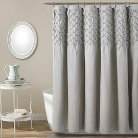 Lush Decor, Gray Bayview Shower Curtain, 72" x 72"