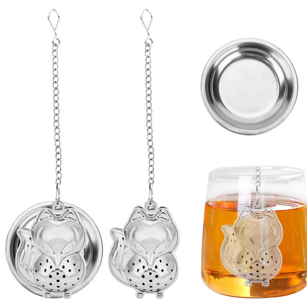 TOCCOOL 2PCS Fox Tea Infuser Set - Stainless Steel Mesh