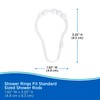 Kenney KN67140 Rust-Proof Gliding Plastic Beaded Shower Curtain Rings for