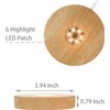 Mintso Wood Led Light Display Base for Glass Crystal Art/Paperweights,4