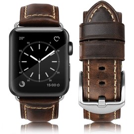 HUAFIY Compatible for iWatch Band 42mm 44mm 45mm46mm49mm, Grain Leather Band Strap for iWatch Series 10/9/8/7/6/5/4,3,2,1,Ultra, Ultra2