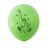 Dinosaur Party Latex Balloons, Green and Yellow, Pack of 12