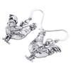 DOWAY Enamel Floral Chicken Hen Earrings Dangle Drop Charm Farm