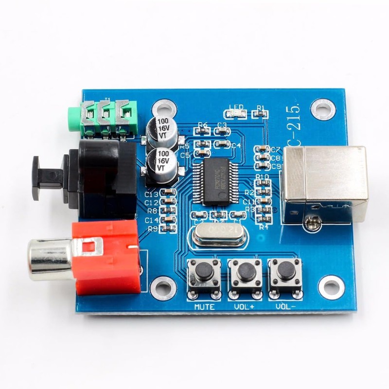 PCM2704 USB DAC Decoder Board, 2 Channel Analog Output, S/PDIF
