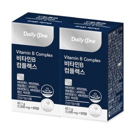 DailyOne 데일리원 비타민B 컴플렉스 1035mg X 60정 2통32660955 Daily One Vitamin B Complex 1035mg X 60 Tablets 2 Bottles