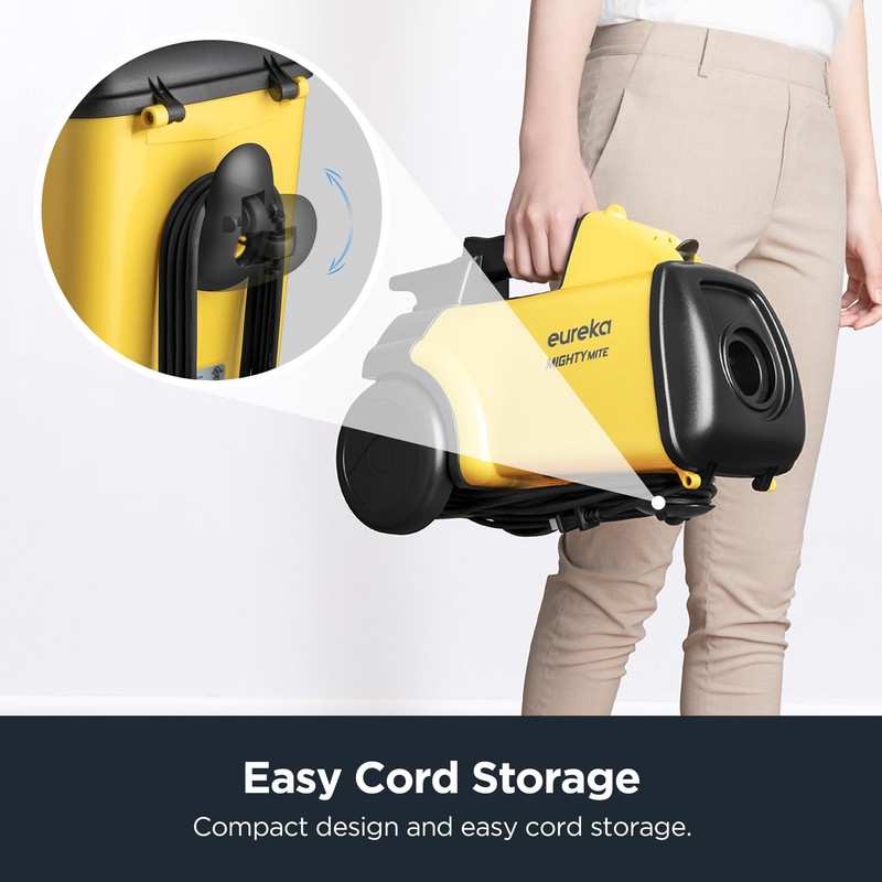 Eureka 3670M Canister Cleaner, Lightweight Powerful Vacuum for Carpets and