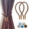 LQI Wooden Curtain Tassel Magnet Curtain Accessories Curtain Stopper 2-Pack