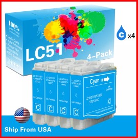 for Brother 4PK LC51 LC-51 Cyan Ink Cartridge for MFC-230C MFC-240C MFC-440CN Printer