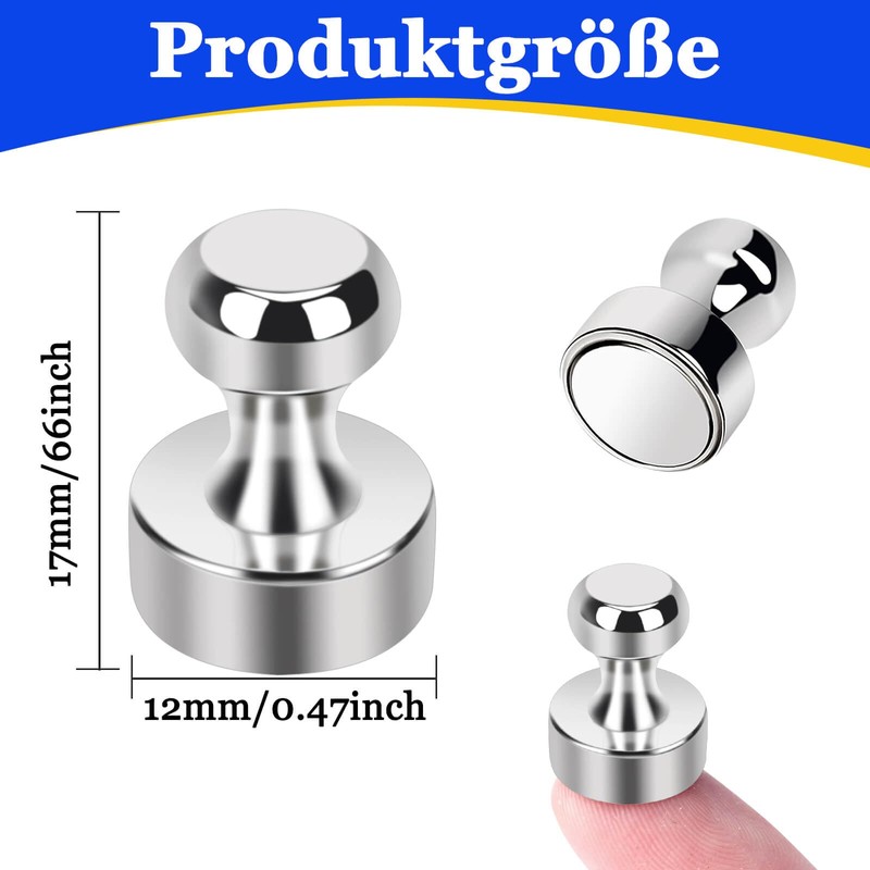 Pack of 45 Neodymium Magnets Extra Strong, Silver Magnets Strong,
