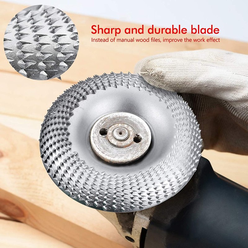 Upgraded Version Angle Grinder Wood Carving Disc, 4 Pieces Wood