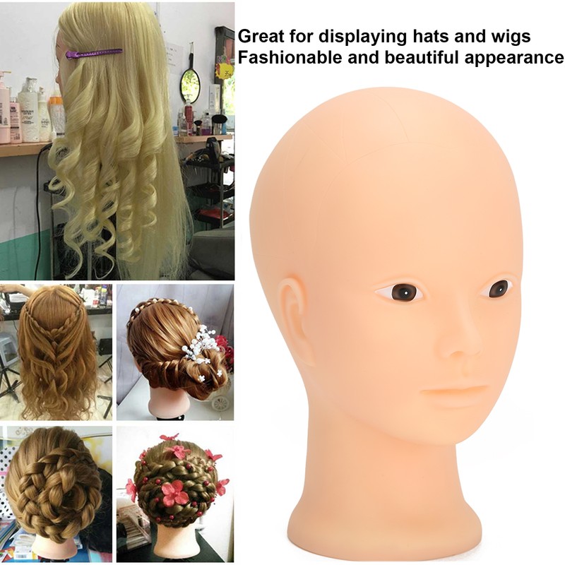 Mannequin Head Makeup Training Practice Wig Hat Display Bald Mannequin
