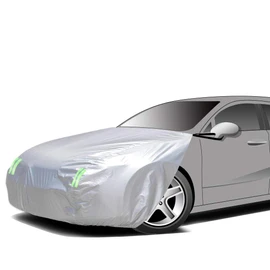 CA-L Protective Hood Cover for General Cars, Fire Prevention, Fleece Lined, Dust Protection, With Fluorescent Reflective Strips, Length Adjustable with Elastic Bands, Compatibility Guidelines: Vehicle