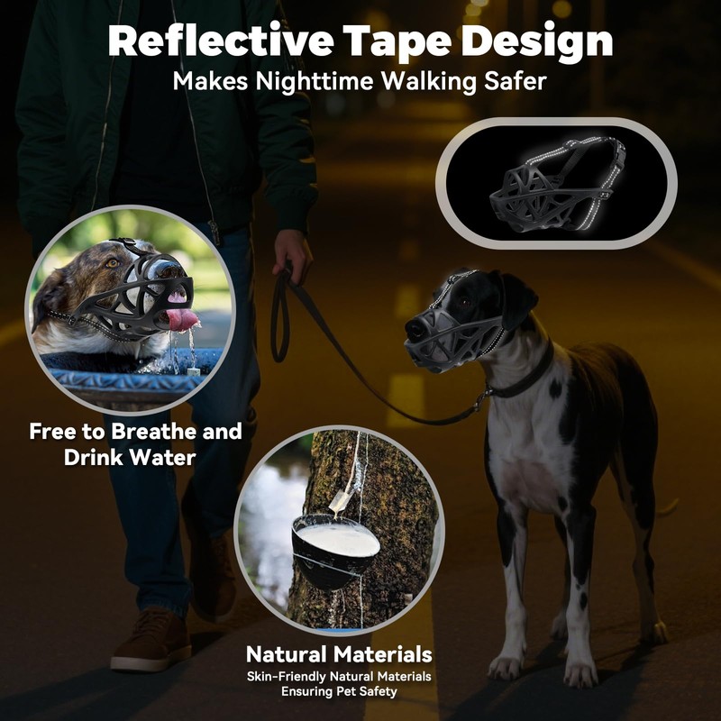 YunoEntona Dog Muzzle for Large Dogs, Medium and X-Large Aggressive