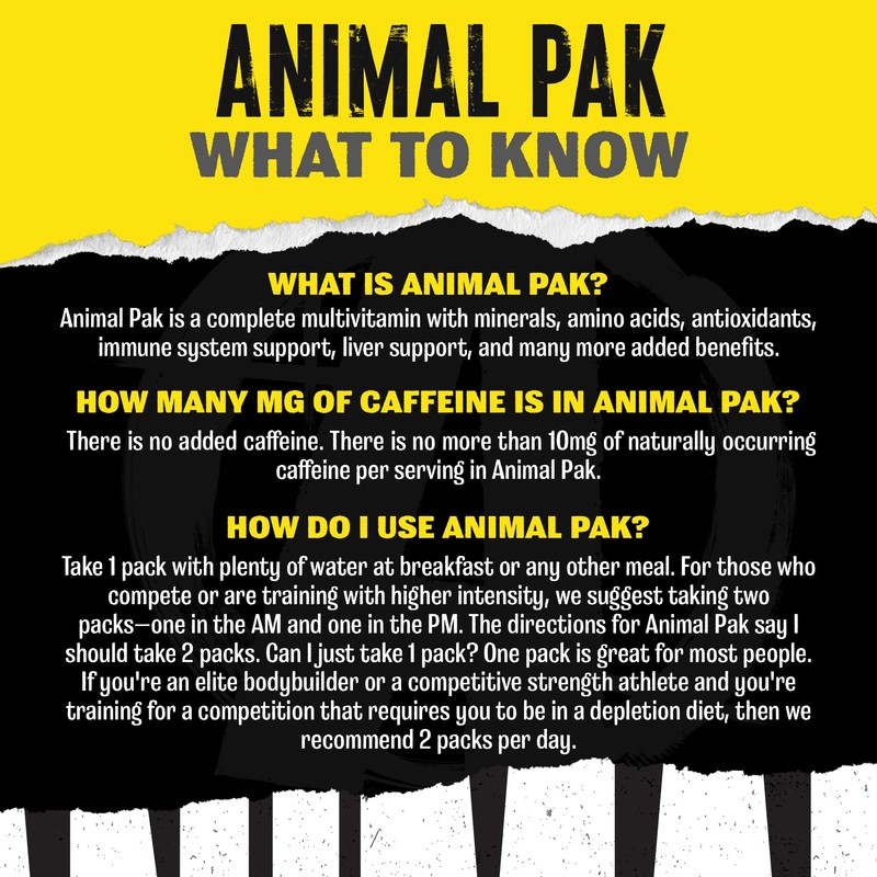 Animal Pak - Convenient Multivitamin for Men & Women Daily