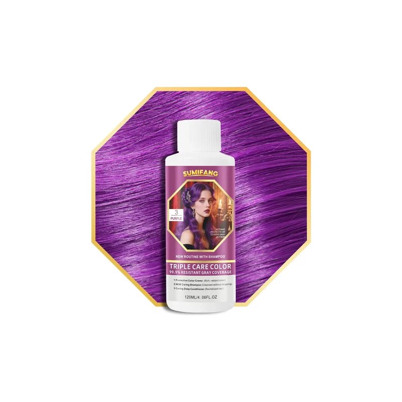 M Shampoo Tinte Sumifang Triple Cuidado 120 Ml Purple D