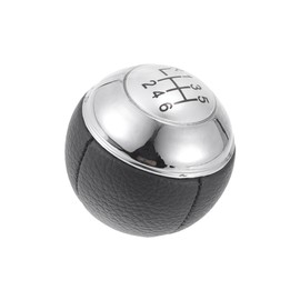 Motoforti 6 Speed Manual Gear Shifter Knob - Car Shift Lever Knob - for Mini Cooper R50 R53 2000-2006 Plastic Faux Leather Black White - 1 Pc Long-lasting