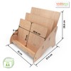 stableco 1x Ecological Leaflet Stand DIN A4 Horizontal with 3