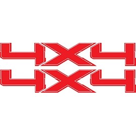 Vinylmark LLC 4x4 Decals (Red) - 2009 to 2012 Compatible with Ford F-150 Truck Bed
