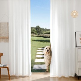 naturetalk White Privacy Curtains - Non See Through - Silky Soft Solid Window Curtains with Antique Silver Grommet Top - 52" W x 63" L (2 Panels)