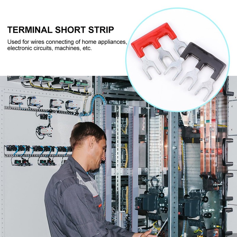 VILLCASE 20pcs 3-Postion Jumper Block Terminal Strips, Fork Type Terminal