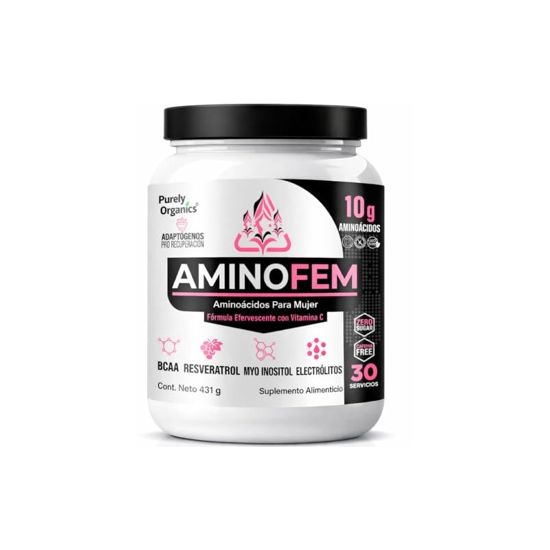 Aminoácidos Mujer Aminofem Mezcla Bcaa Glutamina Recuperación Muscular Electrolitos Myo