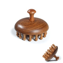 Vlynly Wooden Scalp Massager for Hair Growth – Natural Wood Hair Massager Brush for Scalp Relaxation, Head Massage & Full Body Relief.