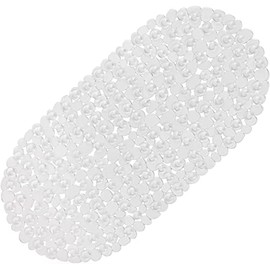 WELTRXE Non-Slip Pebbles Bath Mat with Suction Cups