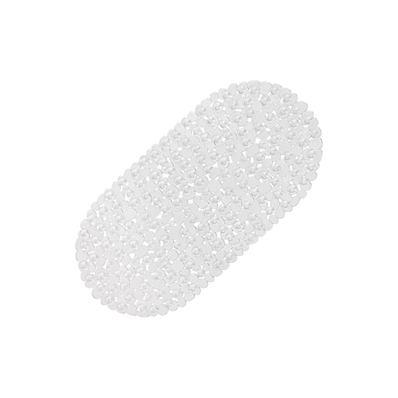 WELTRXE Non-Slip Pebbles Bath Mat with Suction Cups