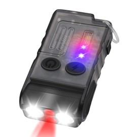 HOSONIC EDC Flashlight USB C Rechargeable, Small Flashlights Powerful with Clip, Magnetic, 180 Degree, Mini LED Pocket Keychain Flash Light Red Blue UV COB Light, 14 Modes, Waterproof