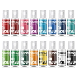 Oil Based Food Coloring Set for Chocolate - 16 colors Vibrant Edible Baking Food Dye for Chocolate, Candy Melts, Fondant, Butter, Meringues, Cookie Icing Frosting, Donut - 0.67 Fl.Oz Bottles