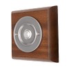 Modern Living Square Wireless Doorbell in Mahogany and Brushed Nickel