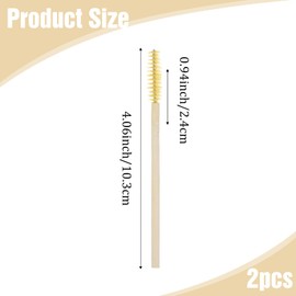 100PCS Disposable Mascara Wands, Bamboo Spoolies Brush for Eyelash Extensions, Spoolies for Eyelash Extensions, Lash Brushes for Eye Lash Extension, Eyebrow and Makeup (Brown)