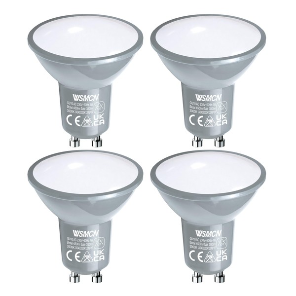 WSMCN GU10 LED Warm White Bulb, 4 W Replaces 50