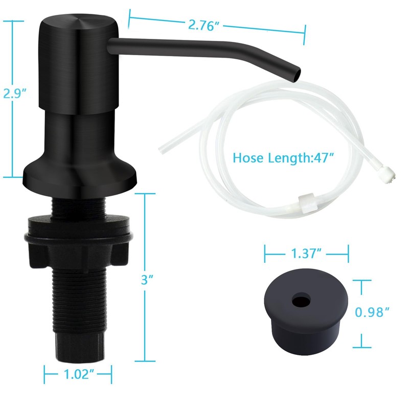 Sink Soap Dispenser, Kichen Sink SoapDispenser, 47" Extension Tube kit,