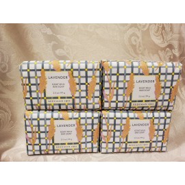 Beekman 1802 Lavender Goat Milk Soap Bar 3.5 Ounce Palm Size Lot of 4