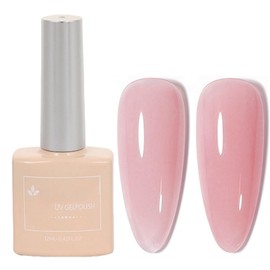 ASMAYSA Pink Nude Gel Polish, Long Lasting UV Natural Pink Gel Nail Polish, Jelly Pink Gel Polish for Nail Art DIY Manicure, Pink Clear Nail Polish Gifts for Women & Girls
