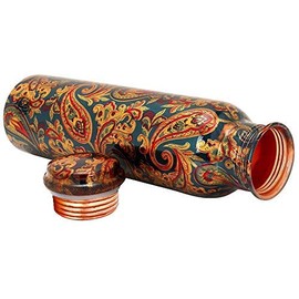 OSNICA Copper Water Bottle Traveller's 100% Pure Copper Water Bottle Joint Free-Ayurveda Health Benefits Copper Stylish Bottle 1