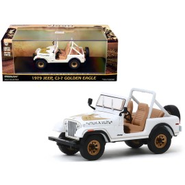 DCD 1979 for Jeep CJ-7 Golden Eagle 'Dixie' White 1/43 Scale Diecast Model Car by Greenlight