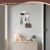 wyzqyam Key Holder Wall Mount with Shelf and Hooks, 11.8