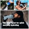 Vapur Collapsible Water Bottle With Carabiner, Compact Bottle Folds Flat