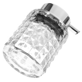 Mobestech Hand Soap Dispenser with Pump Elegant Diamond Patterned Refillable Lotion Bottle for Kitchen Bathroom Sturdy Design Simple and Convenient Use