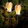 Hortsun 2 Pieces Garden Angel LED Solar Outdoor Lights Eternal