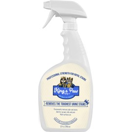 King's Paw Supply Co. Stain & Odor Remover for Strong Odor, 32oz Enzyme Pet Odor Eliminator for Home, Carpet Stain Remover for Cats & Dog Pee, Dog Urine Destroyer, Carpet Cat Stain Spray