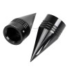 Unbranded Spike Black Front Axle Cap Nut Covers For Harley