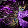 ILOVEMASKS Purple Venice Carnival Peacock Feather Masquerade Venetian Mardi Gras