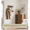 RELBRO Coat Rack Wall Mount, 16.7 Inch Wooden Wall Coat
