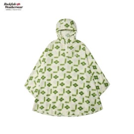 ROCKFISH WEATHERWEAR x MINJUKIM Floral Graphic Packable Poncho 1ea, Color#$%Size:Green-One Size