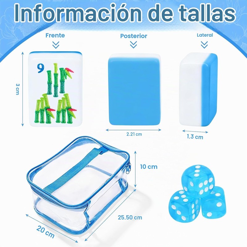 162 Azulejos American Mahjong - Juego de azulejos y bolsa