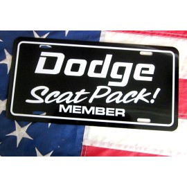 Dodge Scat Pack license plate tag 1968 Charger 1969 Coronet R/T 1970 Challenger