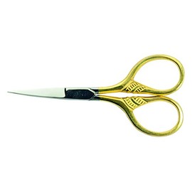Taylors Eye Witness Gilt Swan Embroidery Scissors (9cm/3.5'') - Small Stainless Steel Patterned Scissors for Manual Sewing, Handicraft, DIY & As A General Use Tool